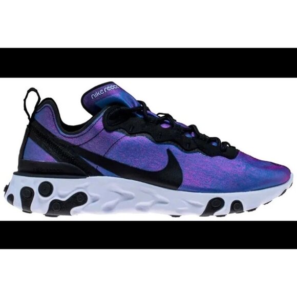 Nike React Element 55 PRM "Sunset" Black Purple White BQ9241-002 Men's 10 - Picture 1 of 12
